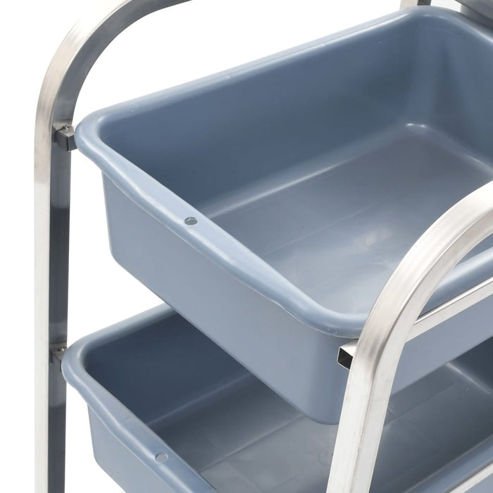 VXL Kitchen trolley with plastic containers 82x43.5x93 cm