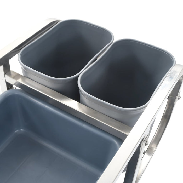 VXL Kitchen trolley with plastic containers 82x43.5x93 cm