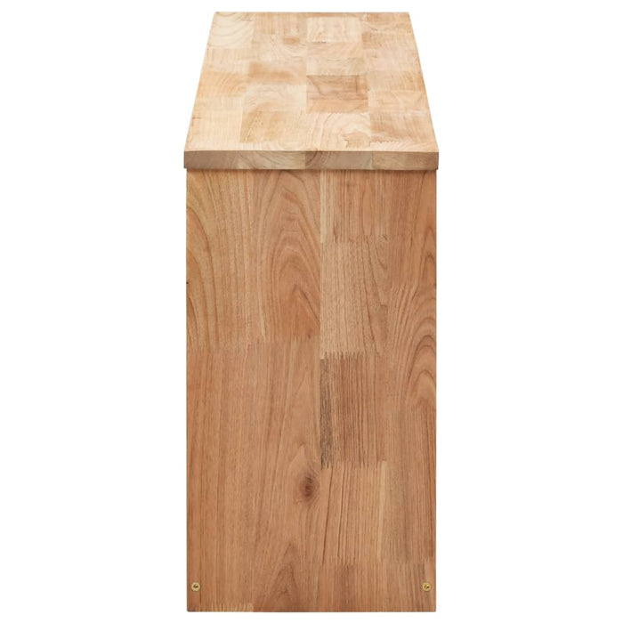 VXL Banco zapatero de madera maciza de nogal 94x20x38 cm