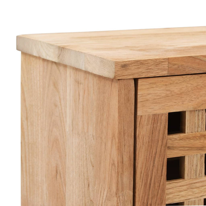 VXL Banco zapatero de madera maciza de nogal 94x20x38 cm