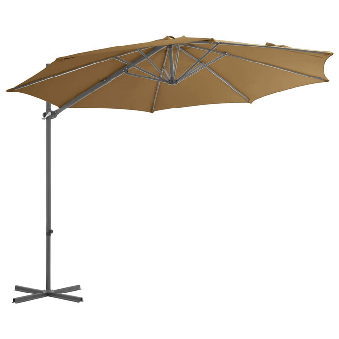 VXL Garden Umbrella with Portable Base Taupe