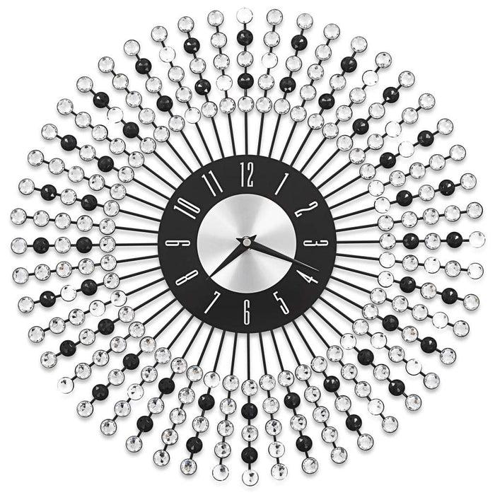 VXL Reloj De Pared De Metal Negro 43 Cm 5 a 7 Días VXL 