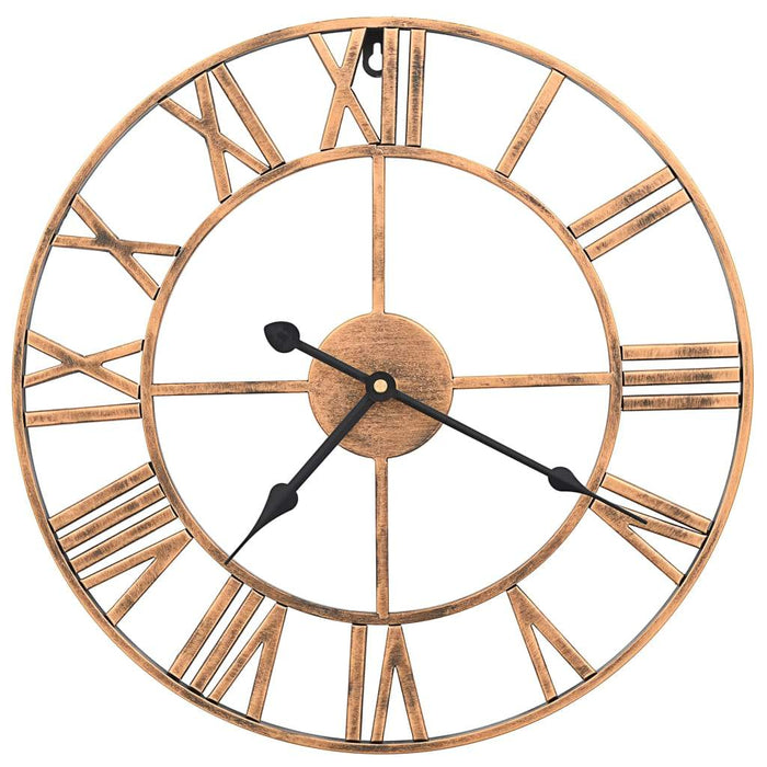 VXL Reloj De Pared De Metal Dorado Y Negro 58 Cm 5 a 7 Días VXL 