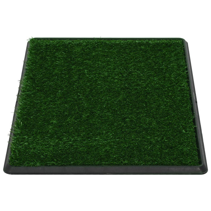 VXL Pet toilet with tray green artificial grass 76x51x3 cm