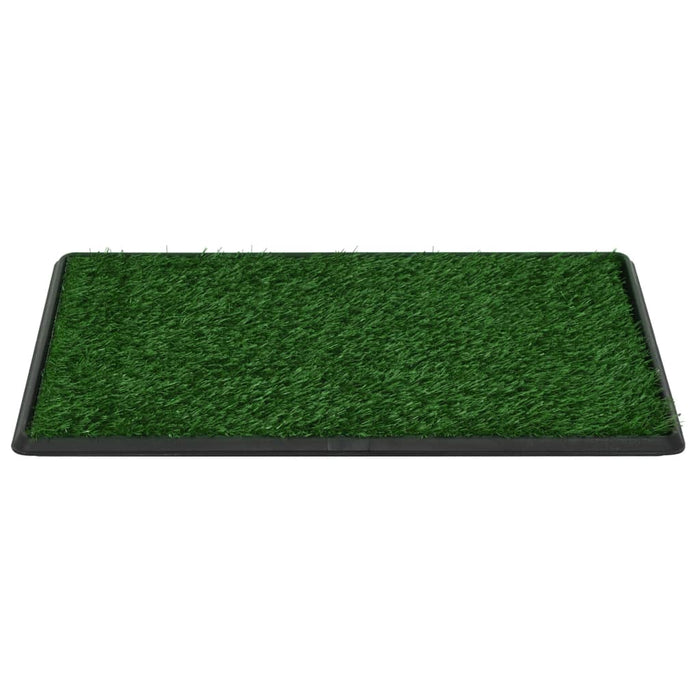 VXL Pet toilet with tray green artificial grass 76x51x3 cm