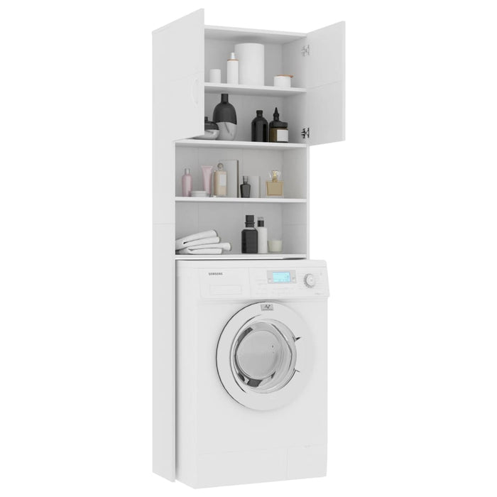 VXL White Chipboard Washing Machine Cabinet 64X25.5X190 Cm
