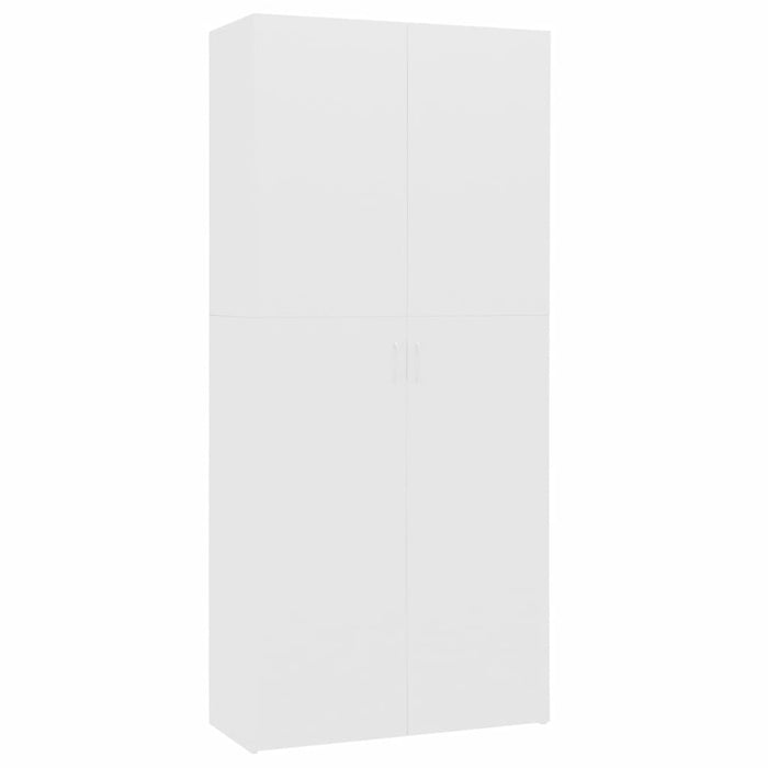 VXL Mueble zapatero de aglomerado blanco 80x35,5x180 cm