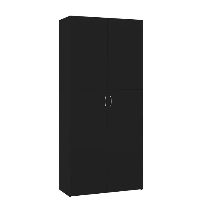 VXL Black chipboard shoe rack 80x35.5x180 cm