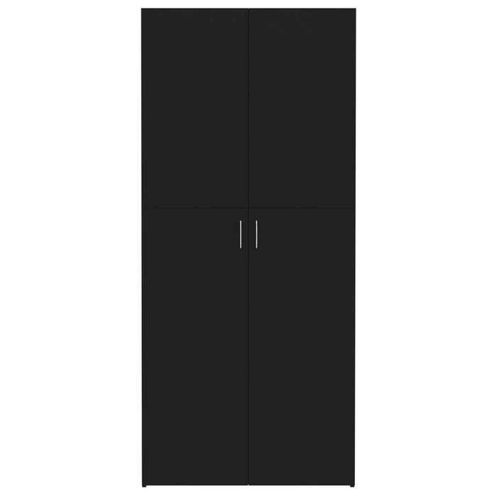 VXL Black chipboard shoe rack 80x35.5x180 cm