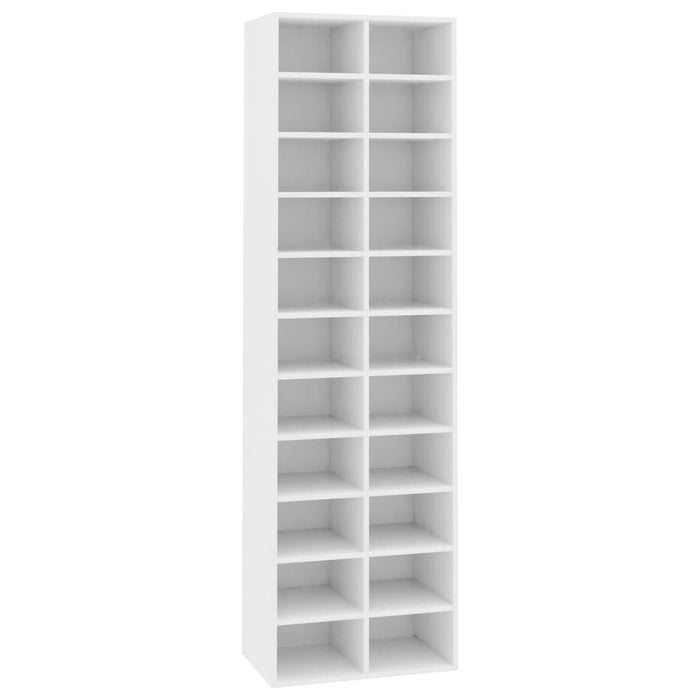 VXL White chipboard shoe cabinet 54x34x183 cm