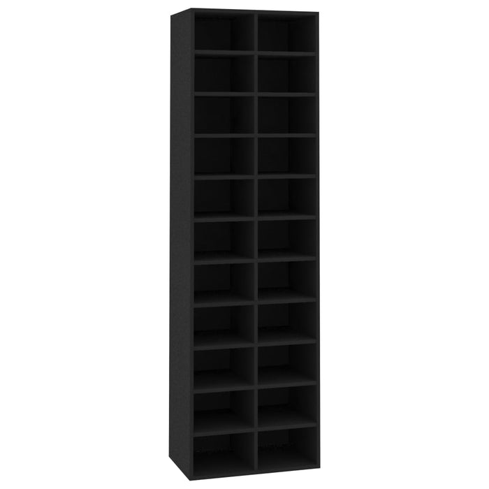 VXL Black chipboard shoe rack 54x34x183 cm