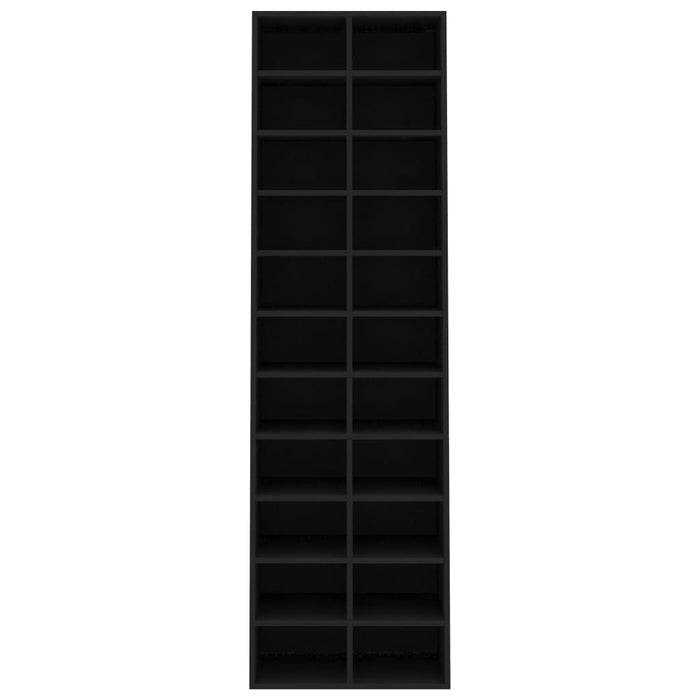 VXL Mueble zapatero de aglomerado negro 54x34x183 cm