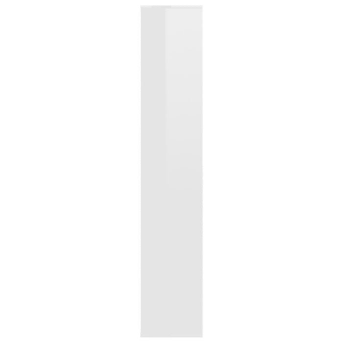 VXL Mueble zapatero de aglomerado blanco brillante 54x34x183 cm