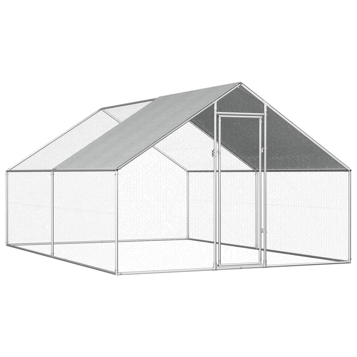 VXL Galvanized steel outdoor chicken coop cage 2.75x4x1.92 m