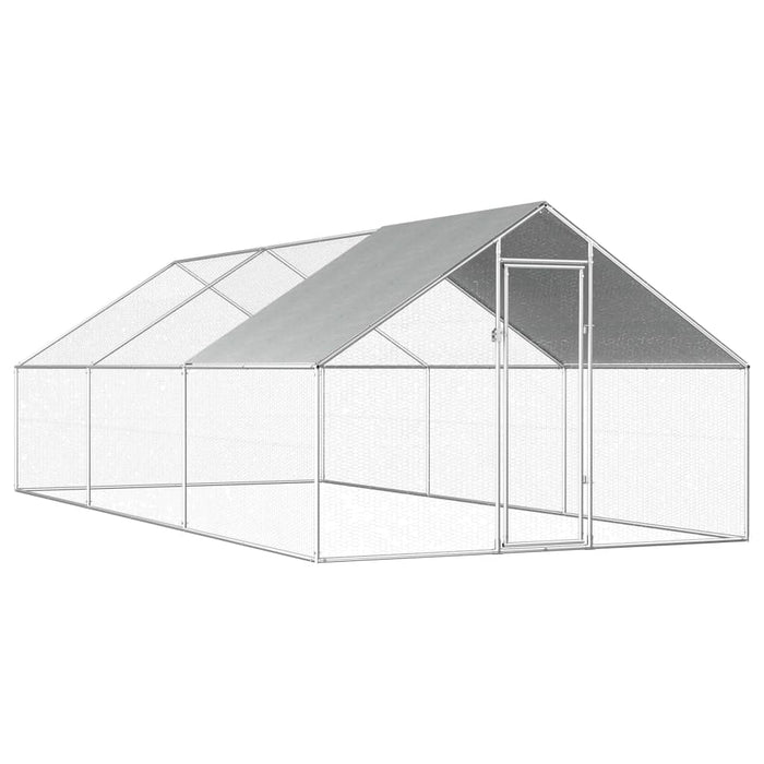 VXL Galvanized steel outdoor chicken coop cage 2.75x6x1.92 m