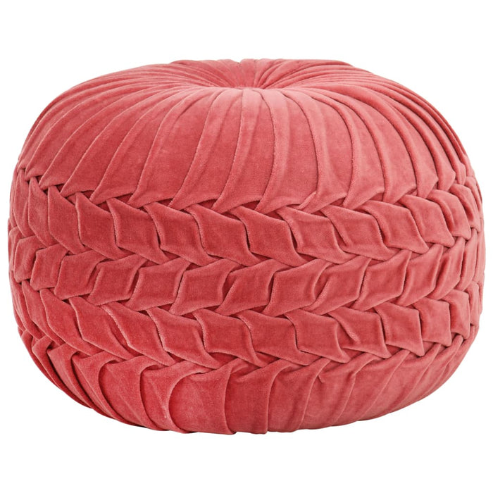 VXL Puf de terciopelo de algodón diseño bata rosa 40x30 cm