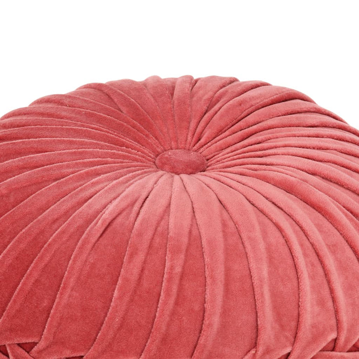 VXL Cotton Velvet Pouf Pink Robe Design 40x30 cm