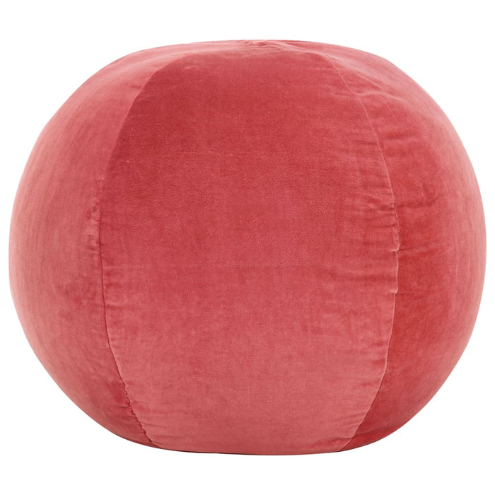 VXL Pink Cotton Velvet Pouf 50x35 cm