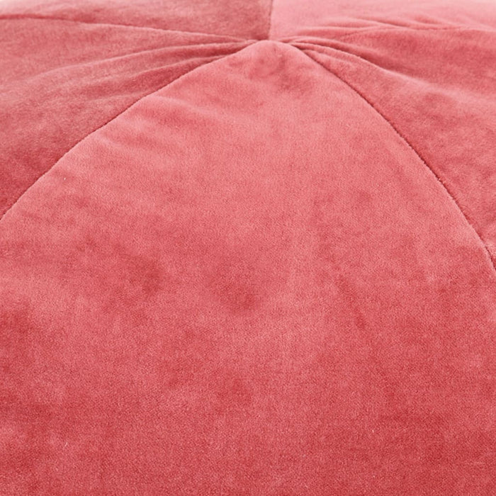 VXL Pink Cotton Velvet Pouf 50x35 cm