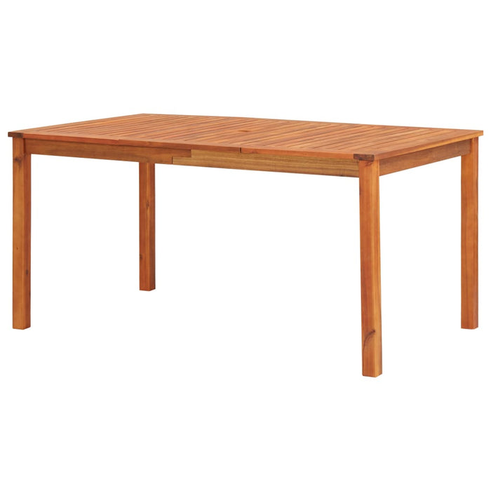 VXL Garden Table Solid Acacia Wood 150X90X74 Cm