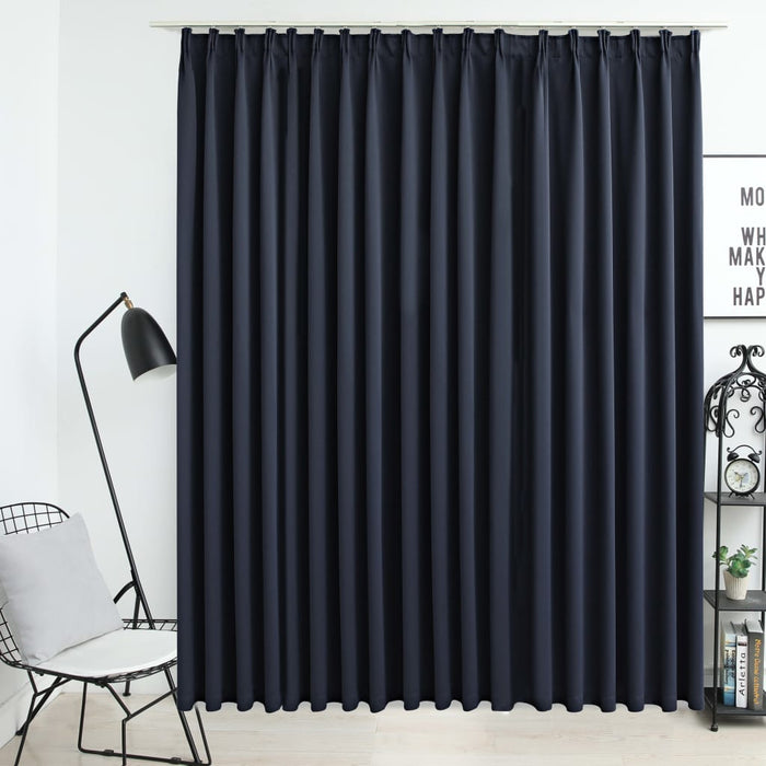 VXL Blackout Curtain With Hooks Anthracite Gray 290X245 Cm