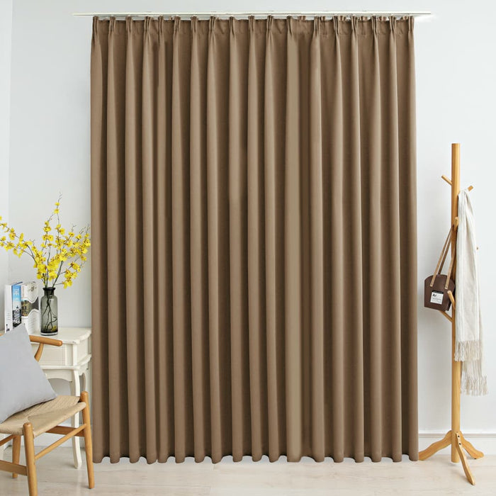 VXL Blackout Curtain With Hooks Taupe 290X245 Cm