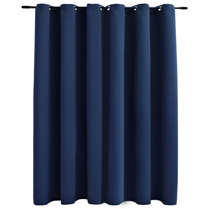 VXL Blackout Curtain with Metal Rings Blue 290X245 Cm