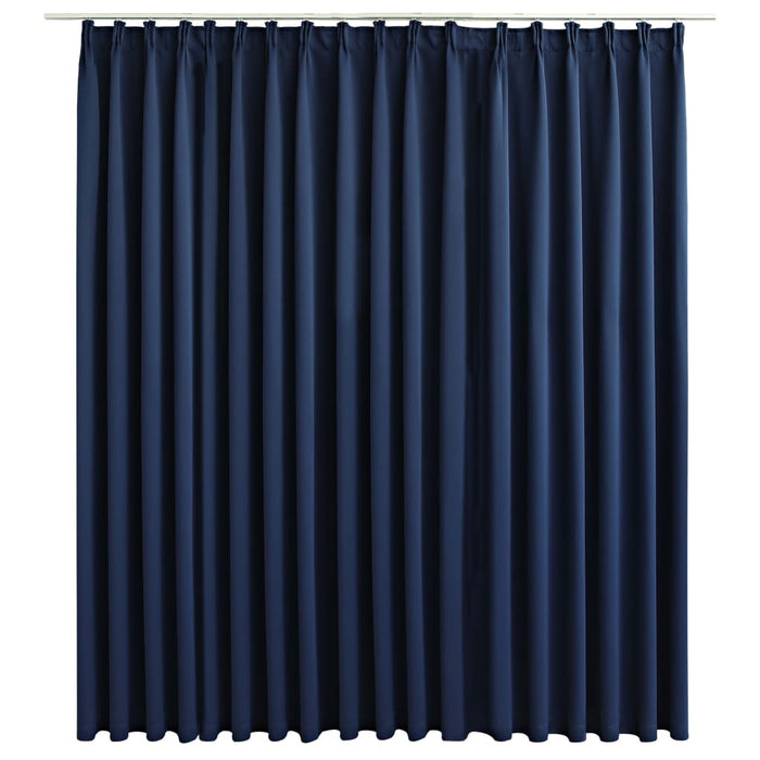 VXL Blackout Curtain With Hooks Blue 290X245 Cm