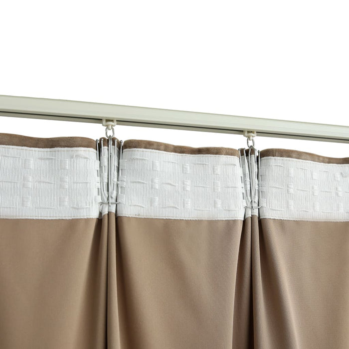 VXL Opaque Curtain With Hooks Terciopelo Beige 290X245 Cm