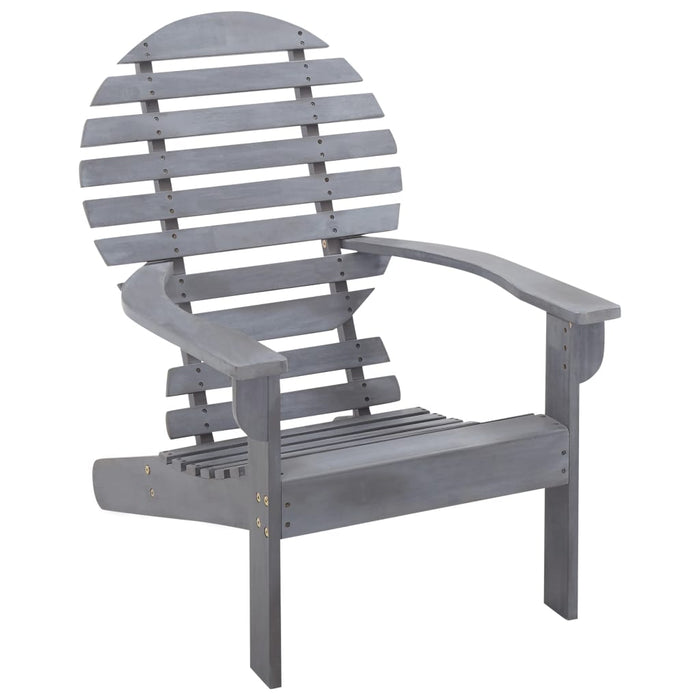 VXL Solid Acacia Wood Adirondack Chair Gray
