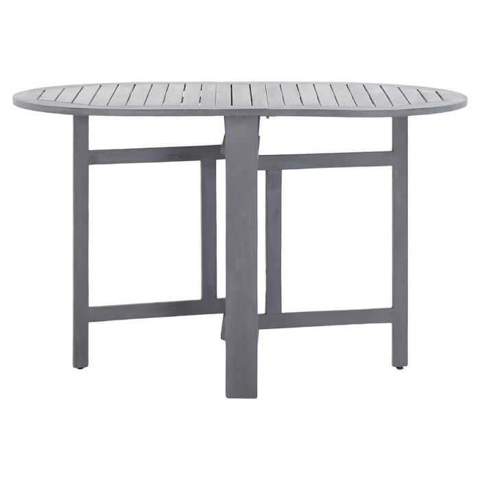 VXL Solid Acacia Wood Garden Table Gray 120X70X74 Cm