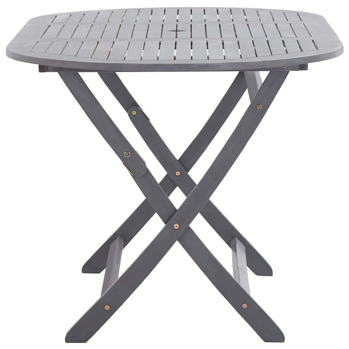 VXL Folding Garden Table Solid Acacia Wood 160X85X75 Cm