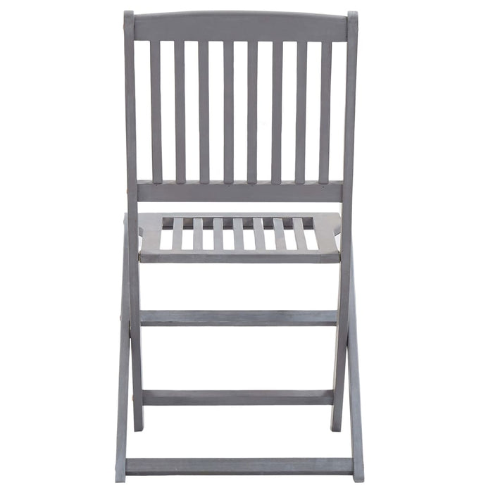 VXL Folding Garden Chairs 4 Units Solid Acacia Wood