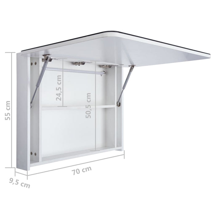 VXL Bathroom Cabinet With Mirror And Led 70X9.5X55 Cm