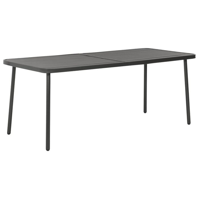 VXL Dark Gray Steel Garden Table 180X83X72 Cm