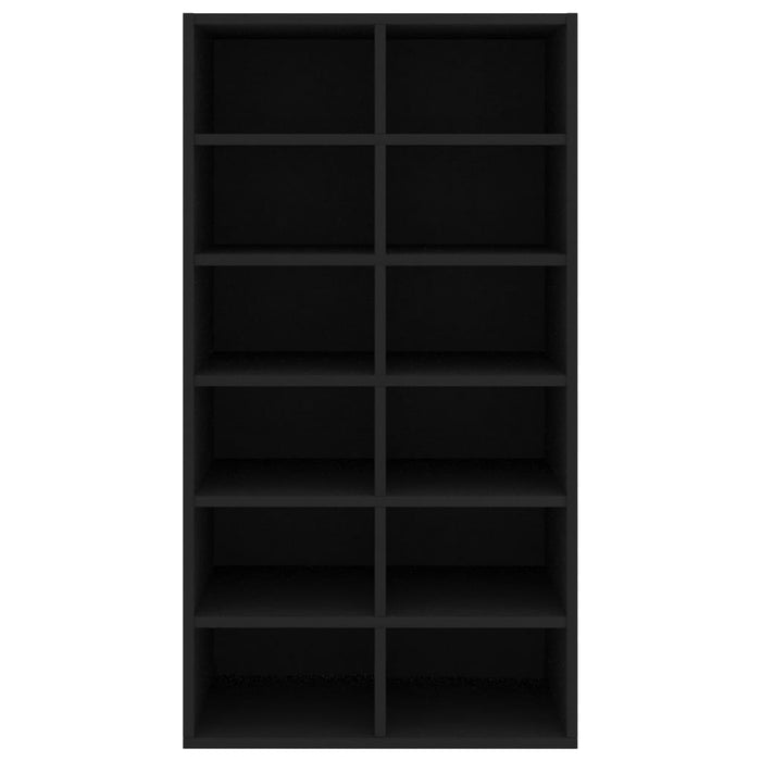 VXL Black chipboard shoe rack 54x34x100 cm