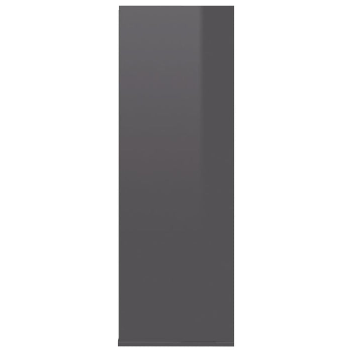 VXL Glossy gray chipboard shoe cabinet 54x34x100 cm