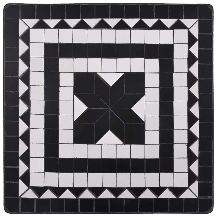 VXL Mesa Bistró De Mosaico Cerámica Negro Y Blanco 60 Cm 5 a 7 Días VXL 
