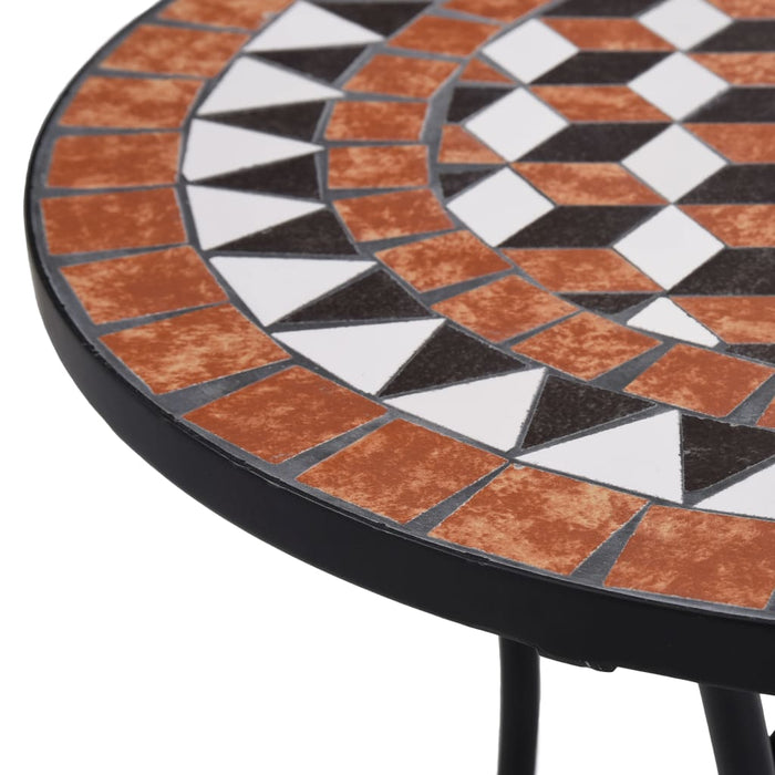 VXL Brown Ceramic Mosaic Bistro Table 60 Cm