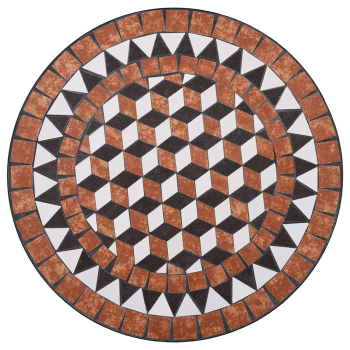 VXL Brown Ceramic Mosaic Bistro Table 60 Cm