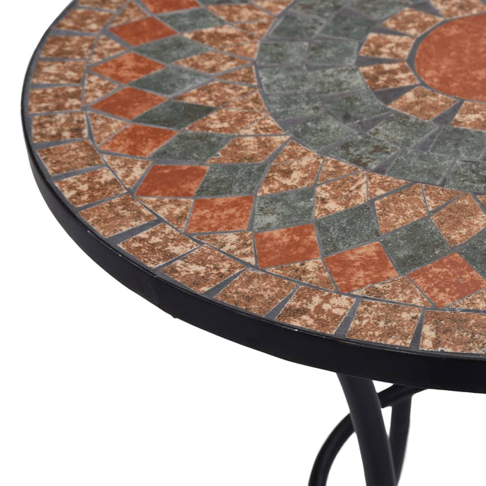 VXL Orange/Gray Ceramic Mosaic Bistro Table 60 Cm