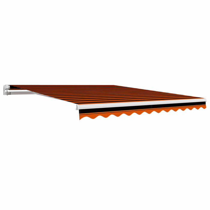 VXL Orange and Brown Canvas Awning 350X250 Cm