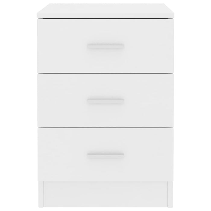 VXL Mesitas de noche 2 uds madera contrachapada blanco 38x35x56 cm