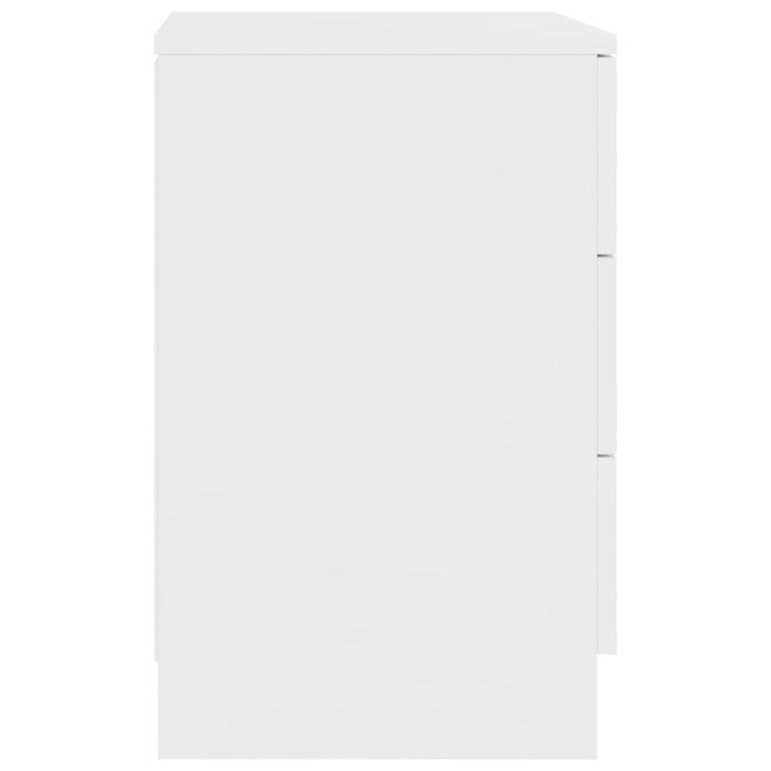 VXL Mesitas de noche 2 uds madera contrachapada blanco 38x35x56 cm