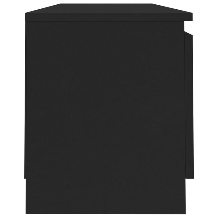 VXL Mueble para TV de aglomerado negro 120x30x35,5 cm