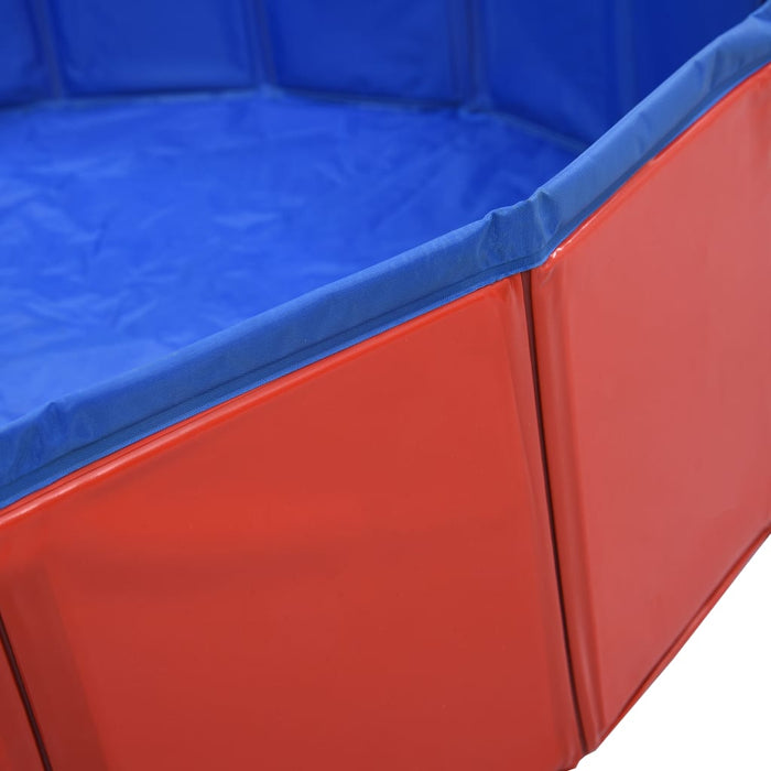 VXL Folding dog pool PVC red 120x30 cm