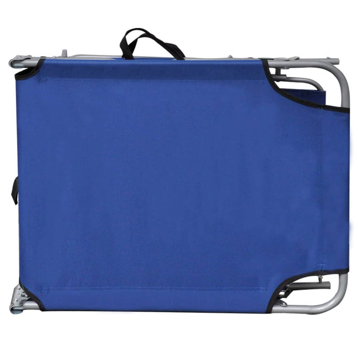 VXL Folding Lounger With Aluminum Canopy Blue