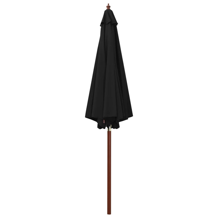 VXL Garden Umbrella with Black Wooden Pole 300X258 Cm
