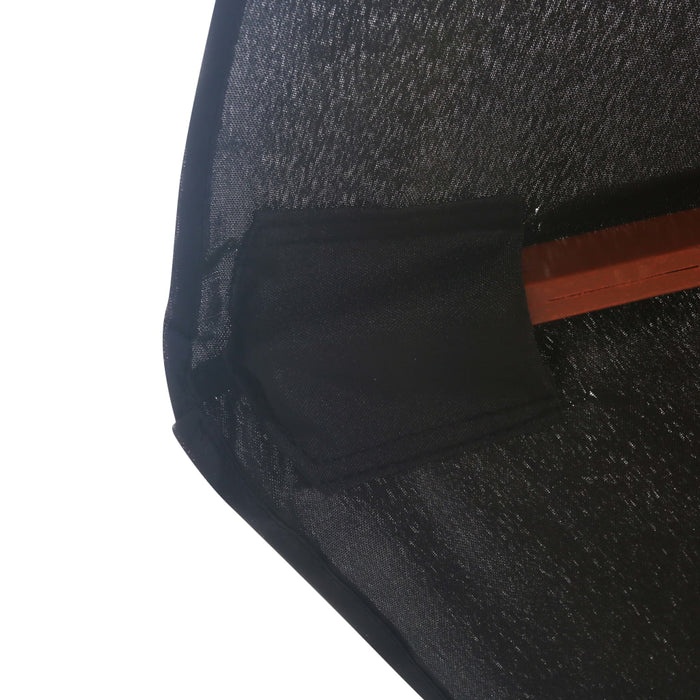 VXL Garden Umbrella with Black Wooden Pole 350 Cm