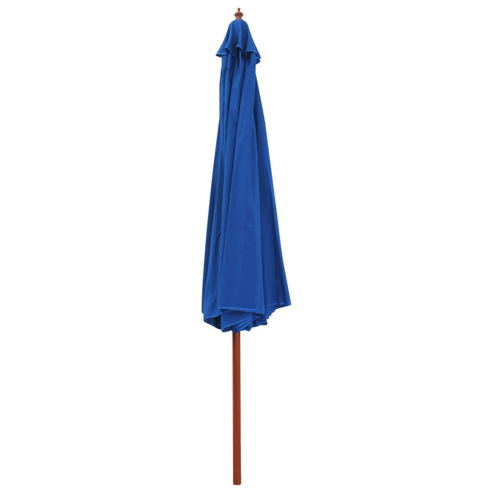 VXL Garden Umbrella with Blue Wooden Pole 350 Cm